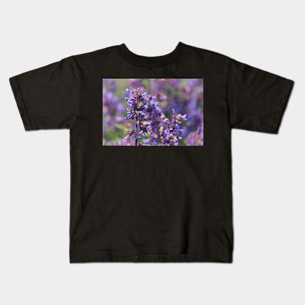 Lavender Flowers Kids T-Shirt by InspiraImage